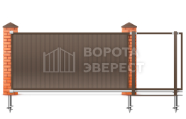 Ворота Алютех сдвижные 1980×2100 ВЭ-4600