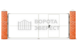 Распашные ворота каркас со столбами 2500×1750 ВЭ-2163