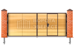 Распашные ворота Дорхан 1750×2000 с калиткой ВЭ-1872